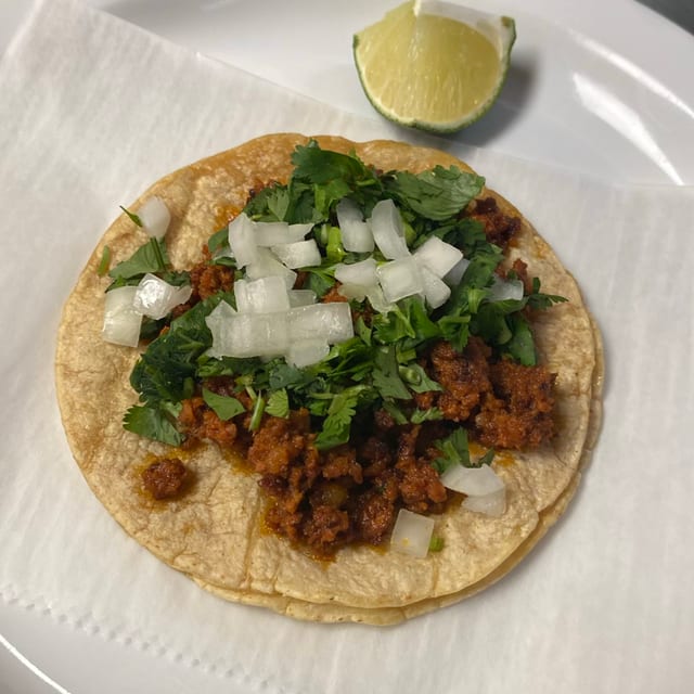 Chorizo/Mexican Sausage Taco.
